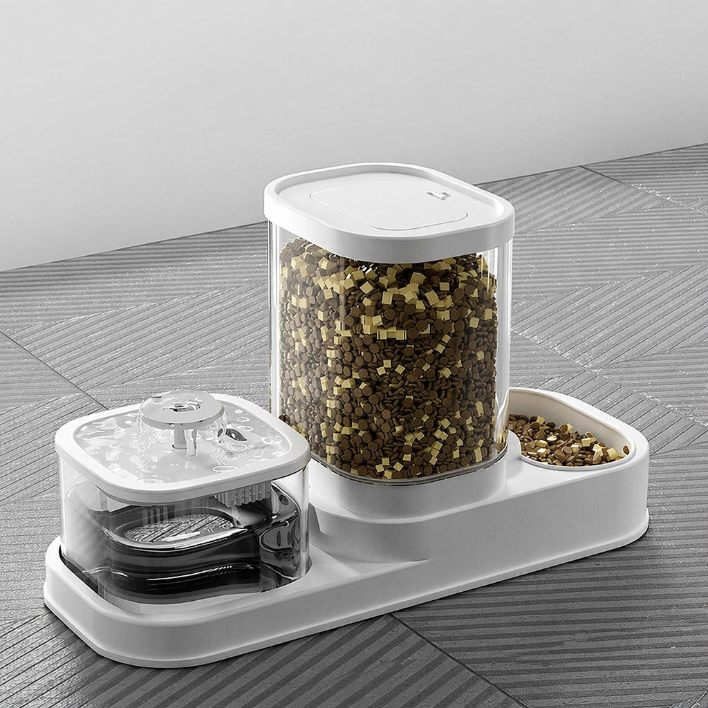 kokoot 2‑in‑1 Automatic Cat Feeder with Oxygenated Circulating Fountai