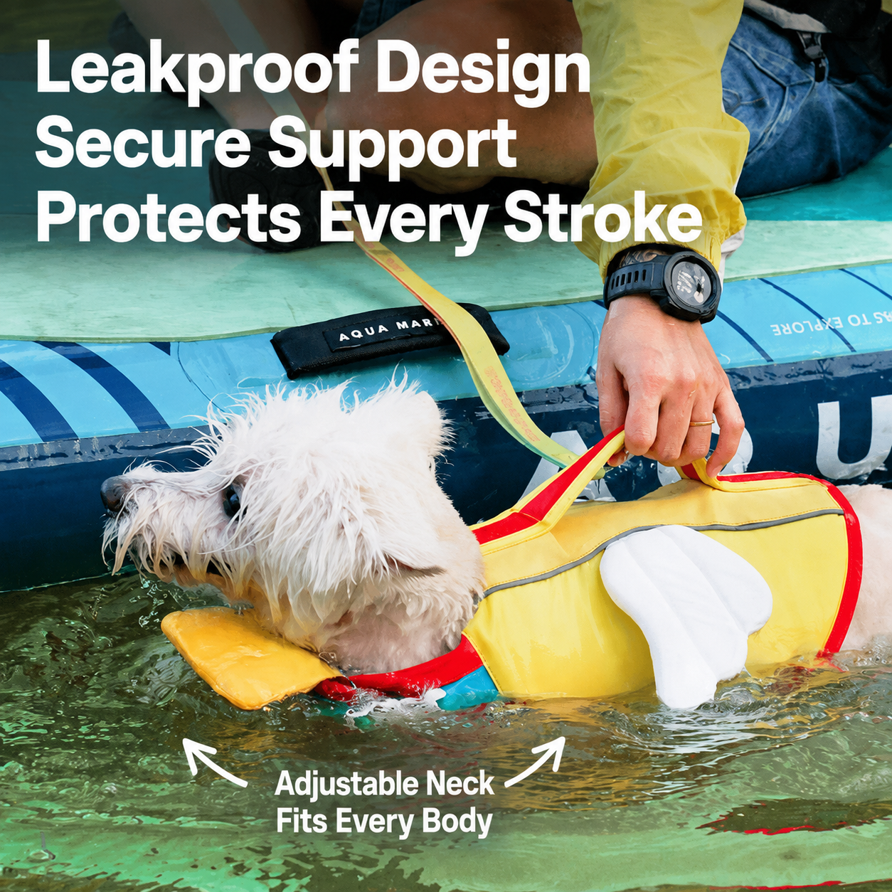 dog life jacket neck support