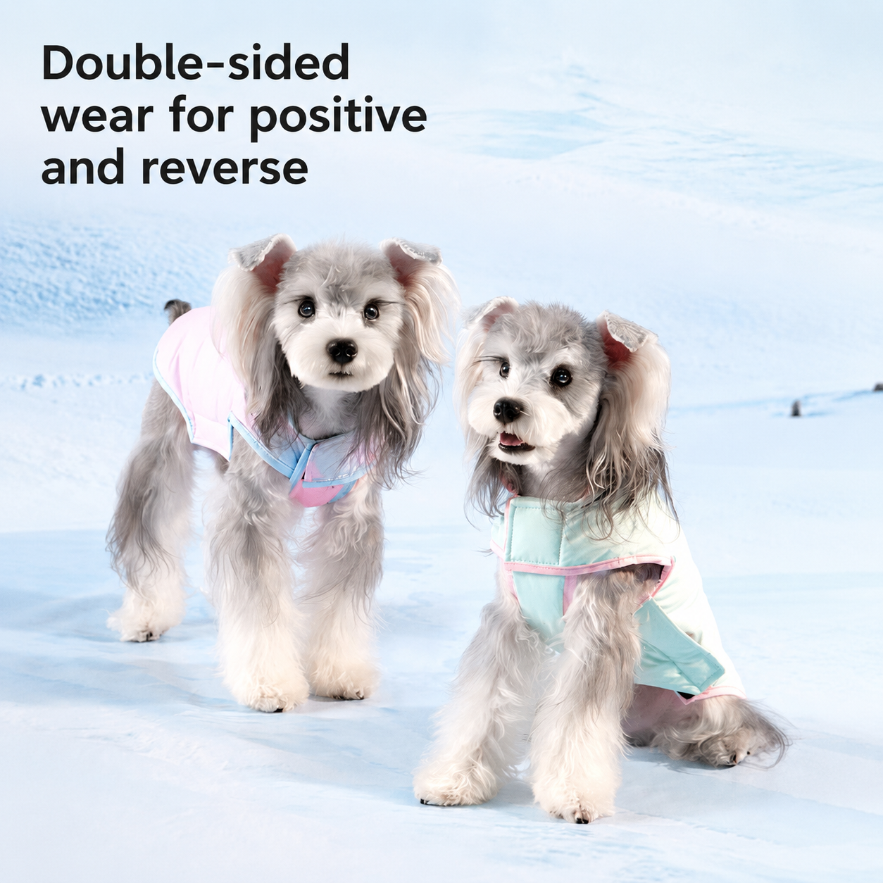 Reversible Dog Puffer Pastel