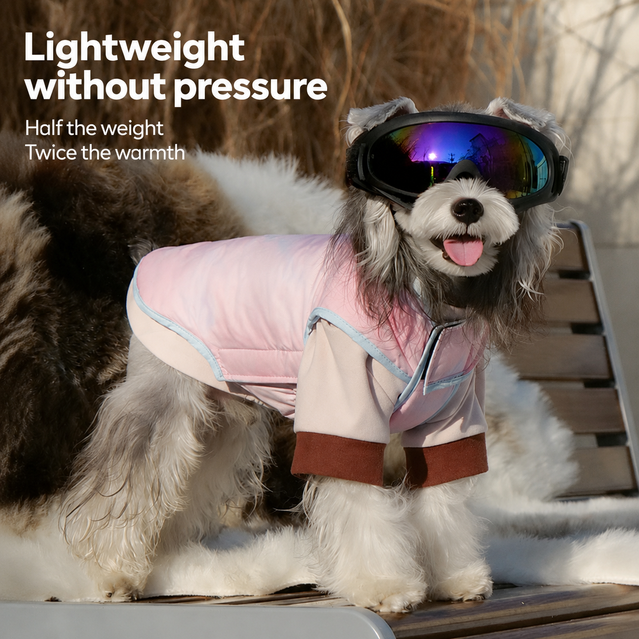 Reversible Dog Puffer Pastel