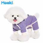 Striped Velour Dog Onesie