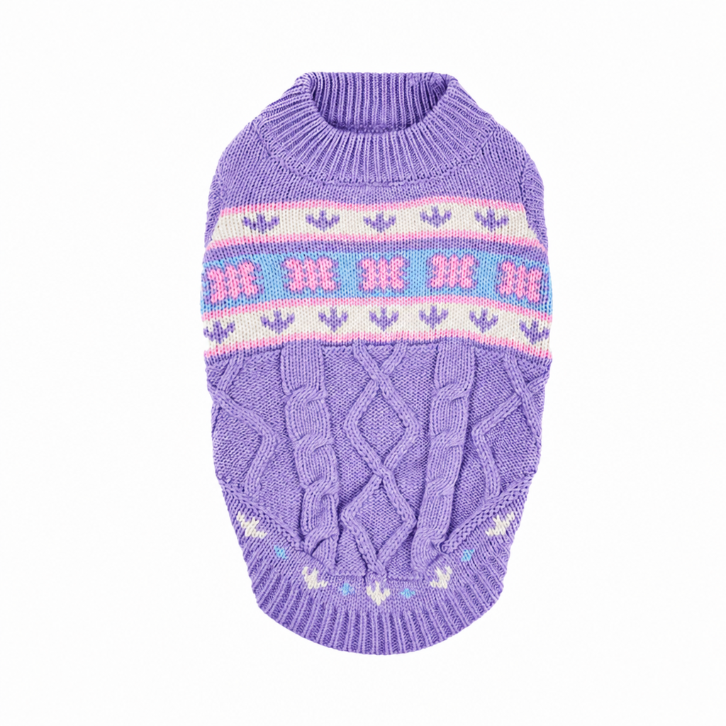 Pastel Cable-knit Pet Vest