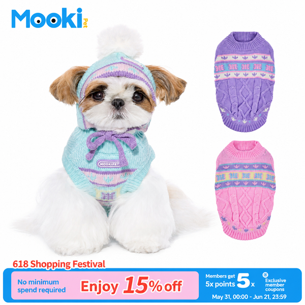Pastel Cable-knit Pet Vest
