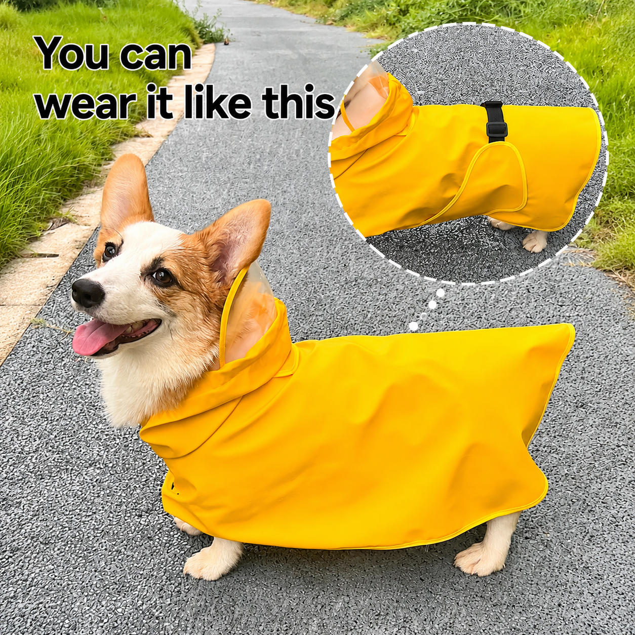 Waterproof Dog Raincoat Hood
