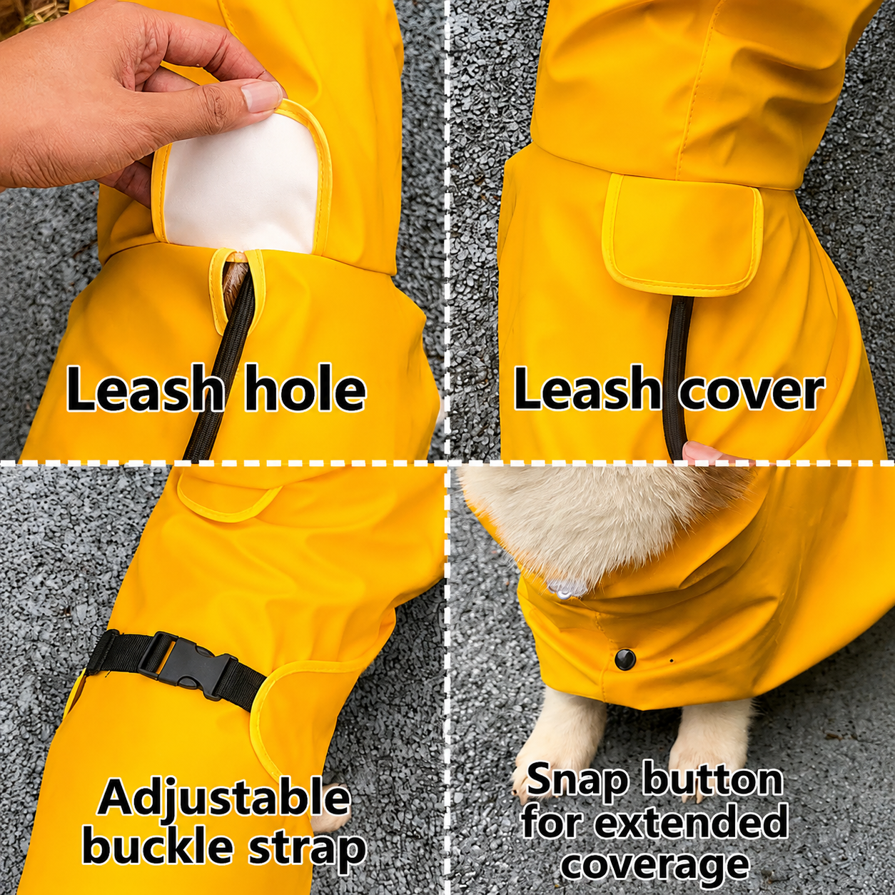 Waterproof Dog Raincoat Hood