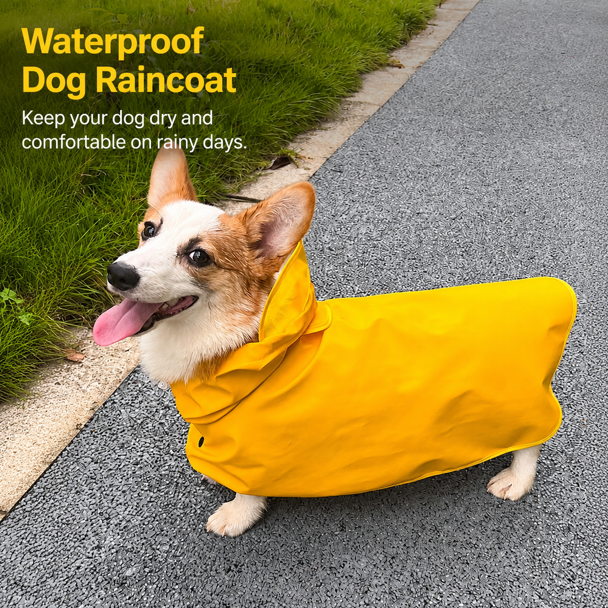 Waterproof Dog Raincoat Hood