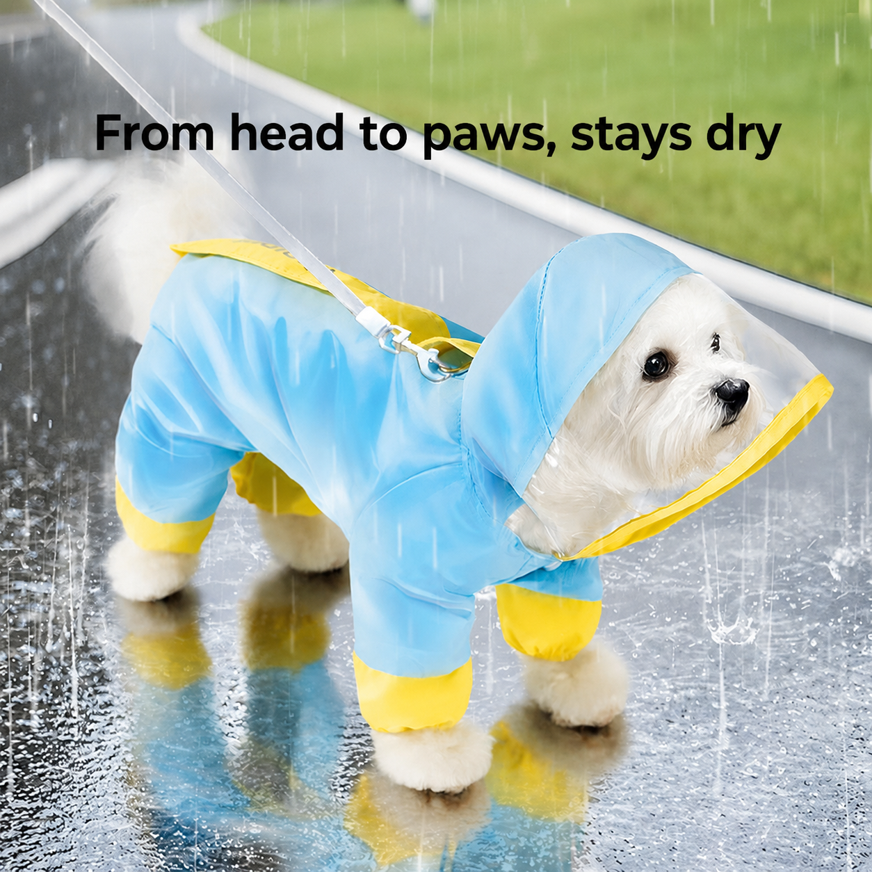 Waterproof Dog Rain Suit Visor