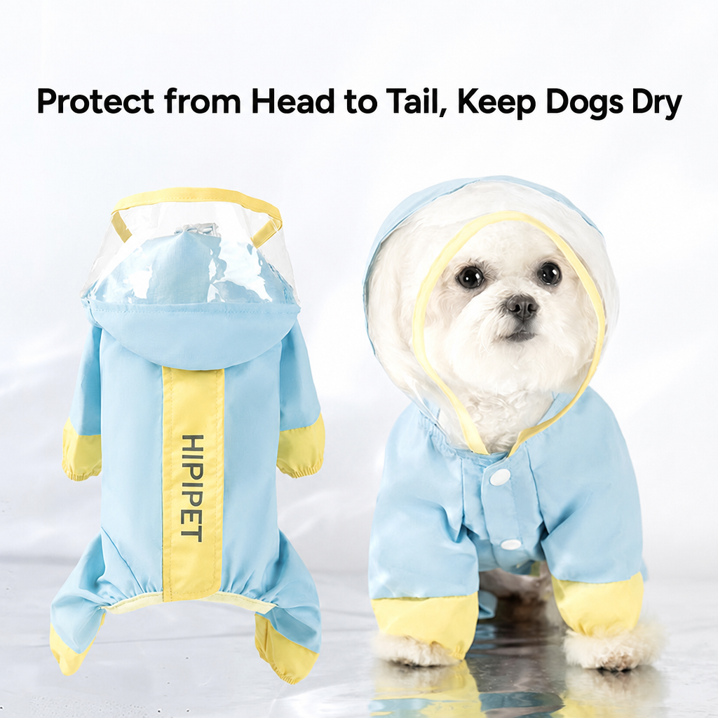 Waterproof Dog Rain Suit Visor