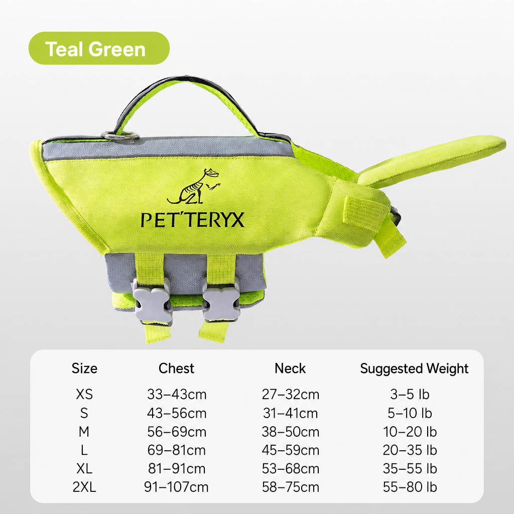 Dog Life Jacket Head Float