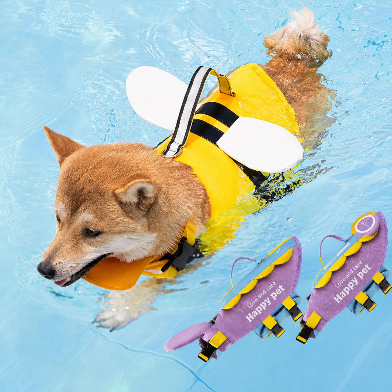 Dog Life Jacket Head Float