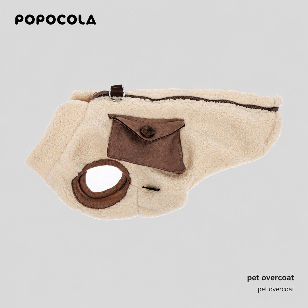 Sherpa Dog Jacket With Pocket