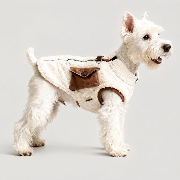Sherpa Dog Jacket With Pocket