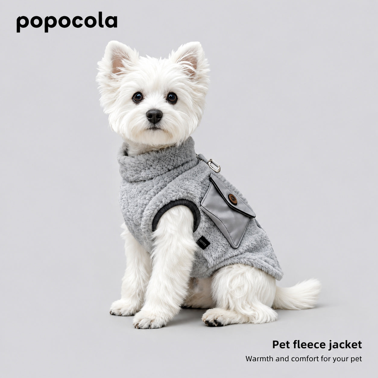 Sherpa Dog Jacket With Pocket
