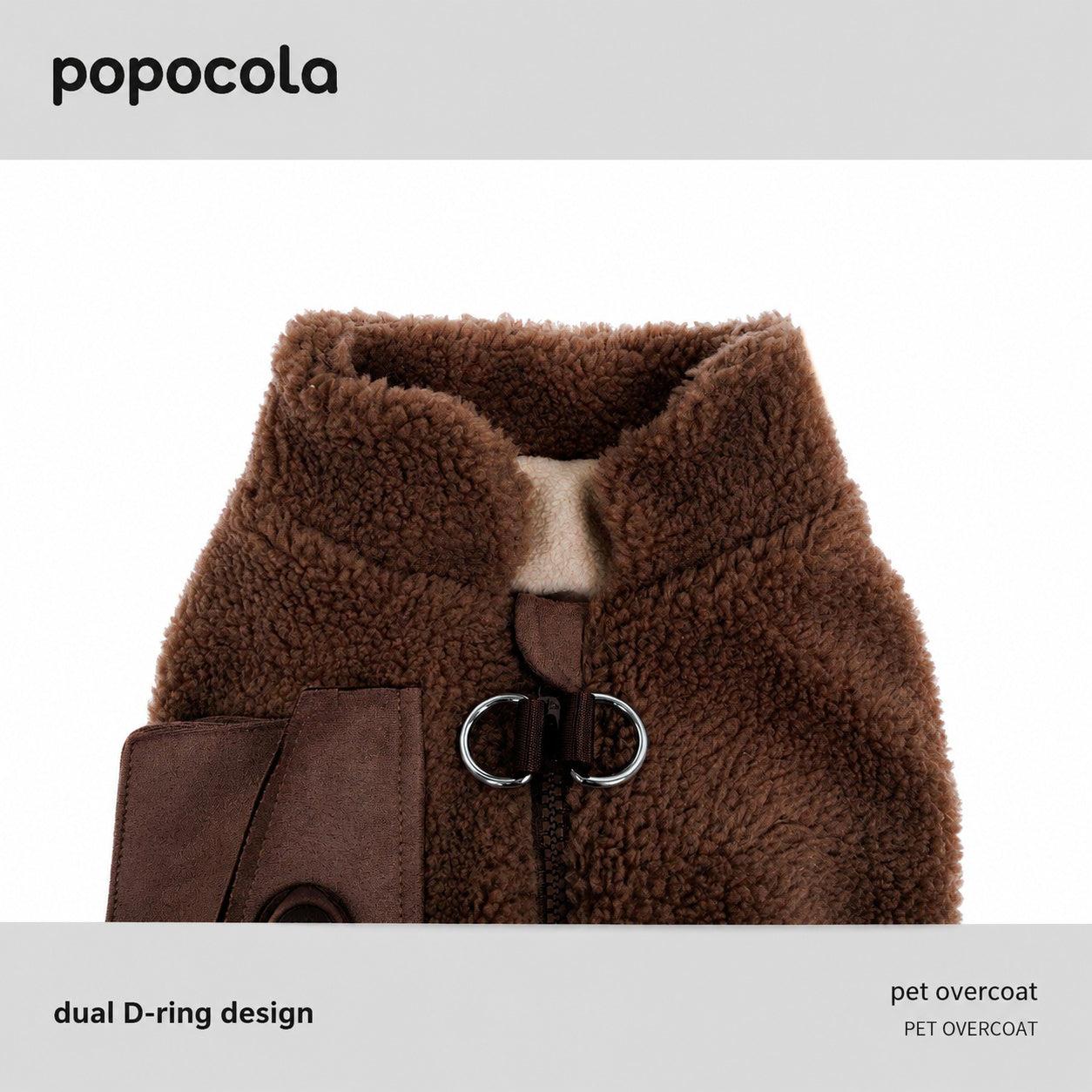 Sherpa Dog Jacket With Pocket