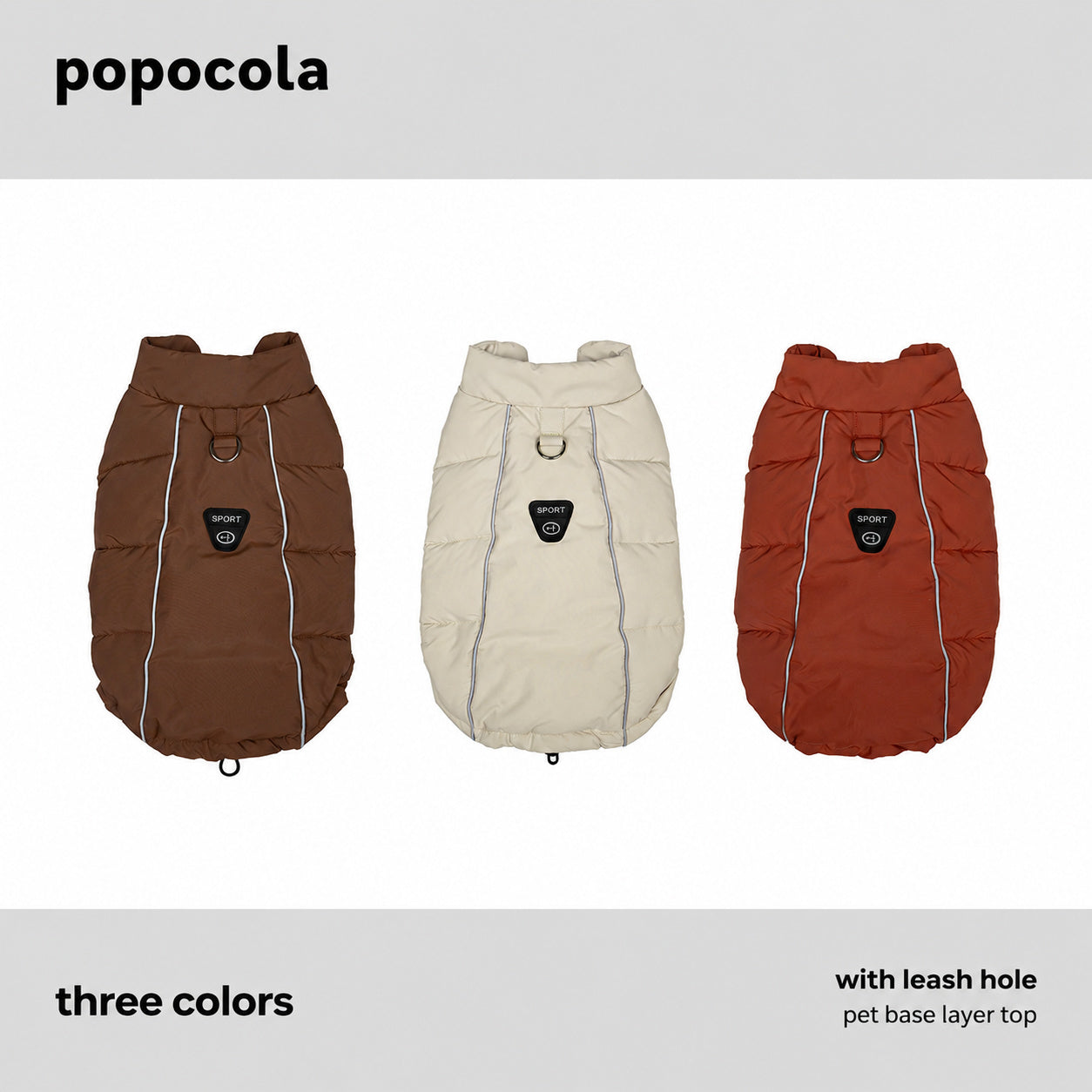 Reflective Puffer Dog Vest