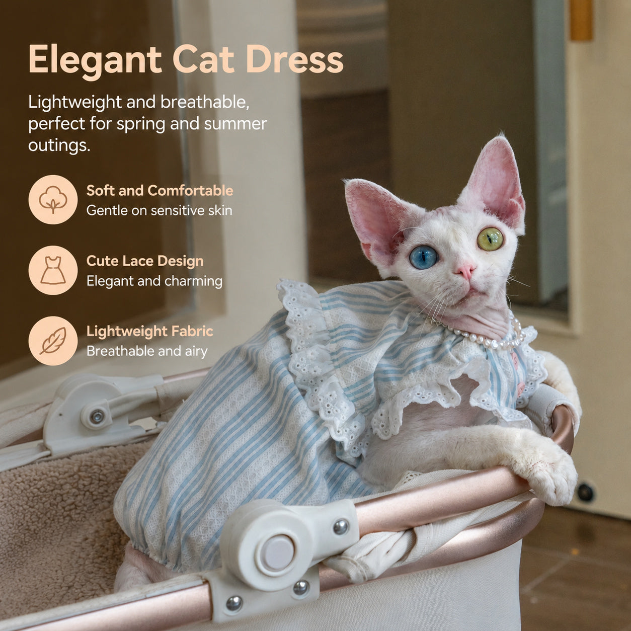 Cotton Ruffle Cat Vest