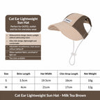 Ultralight Cat Sun Visor Hat