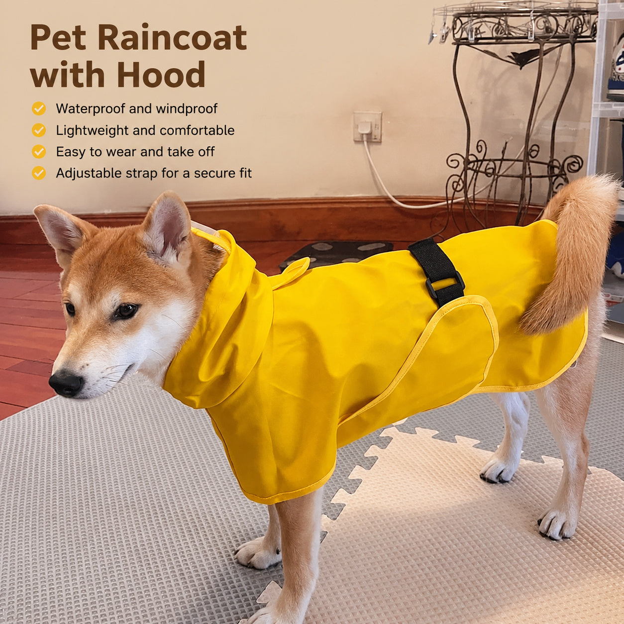 Lightweight Raincoat With Hood