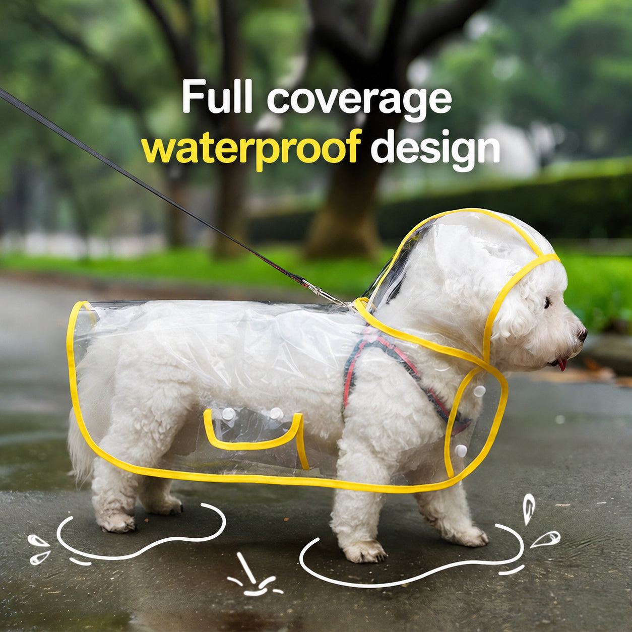 Hooded Waterproof Dog Raincoat