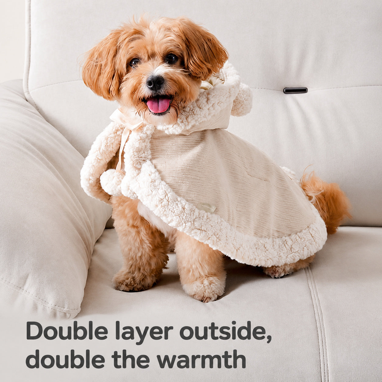 Sherpa Hooded Pet Cape