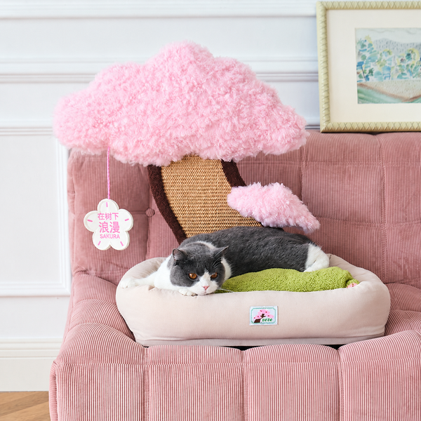 Cat Bed Scratcher Pastel
