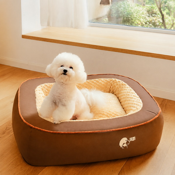 Plush Bolster Dog Sofa Bed