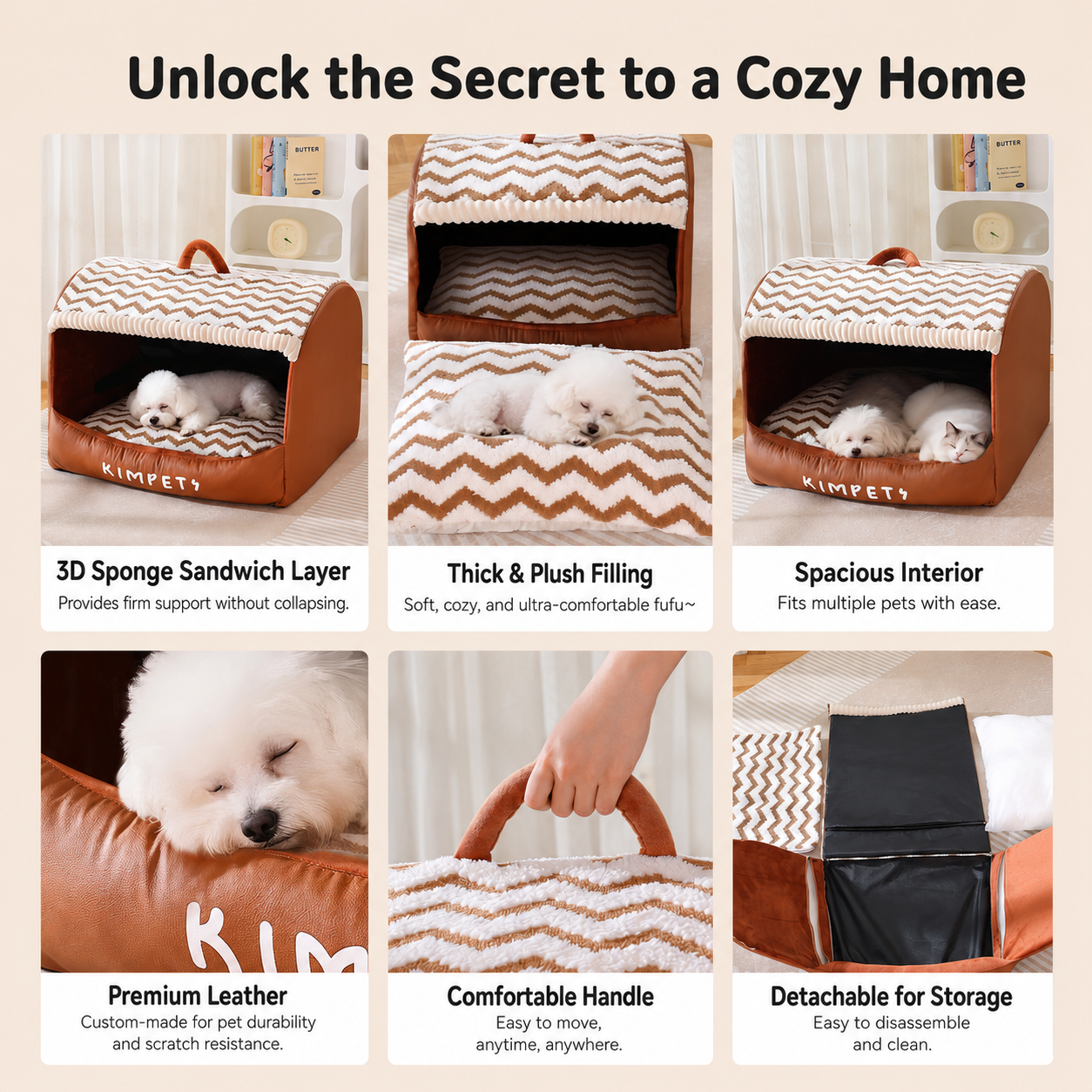 Cozy Semi-enclosed Cave Bed