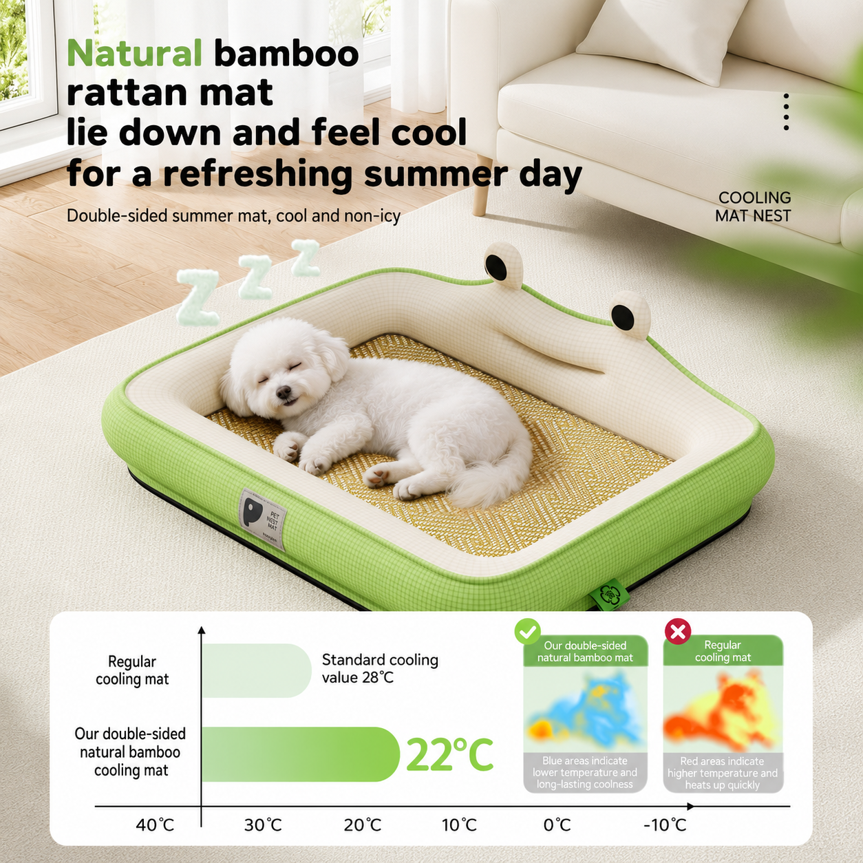 Frog-nest Cooling Dog Bed