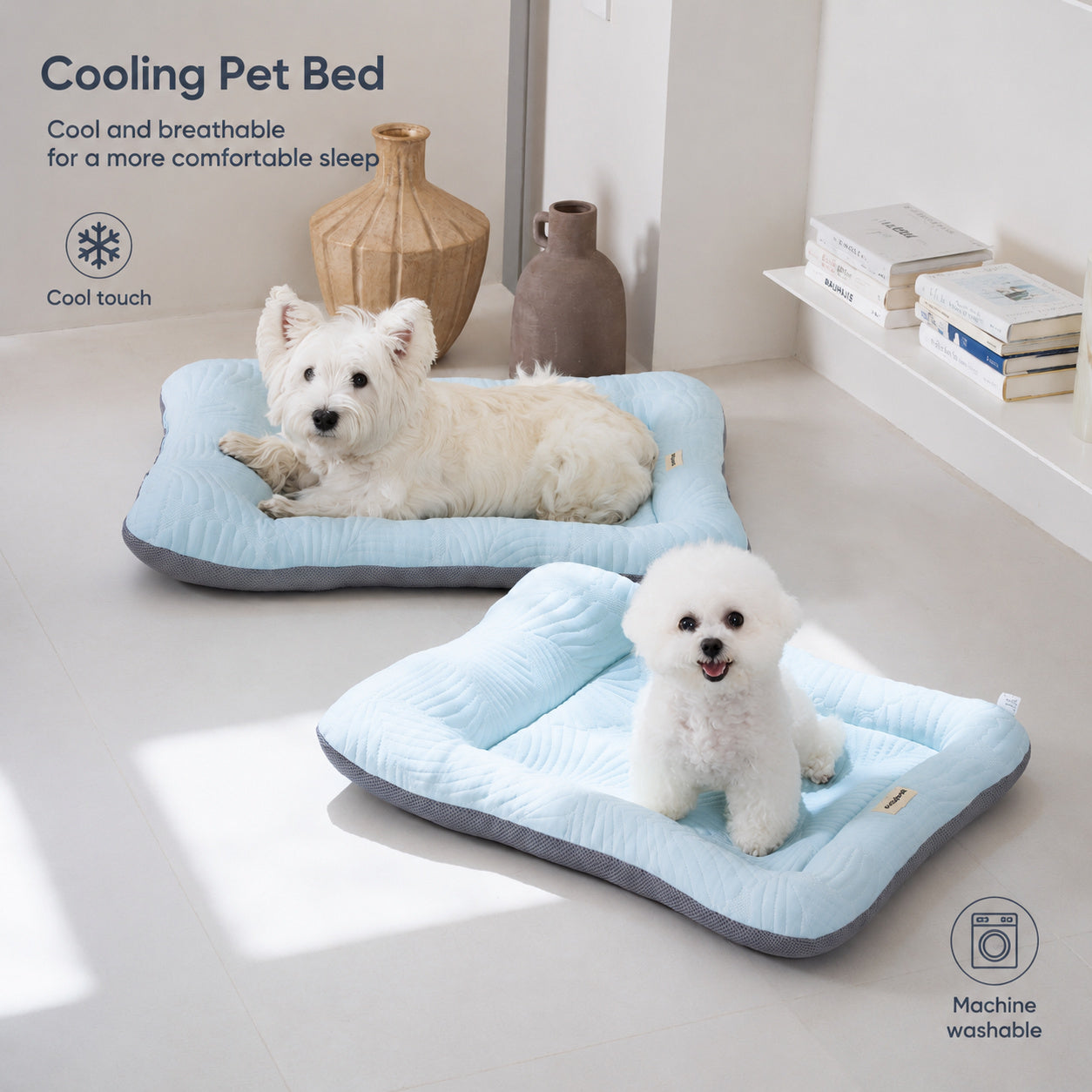Cool-Touch Ice Silk Dog Bed
