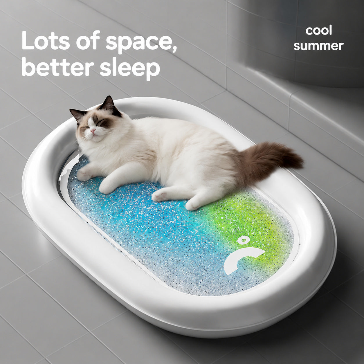 Crystal-gel Cooling Cat Bed