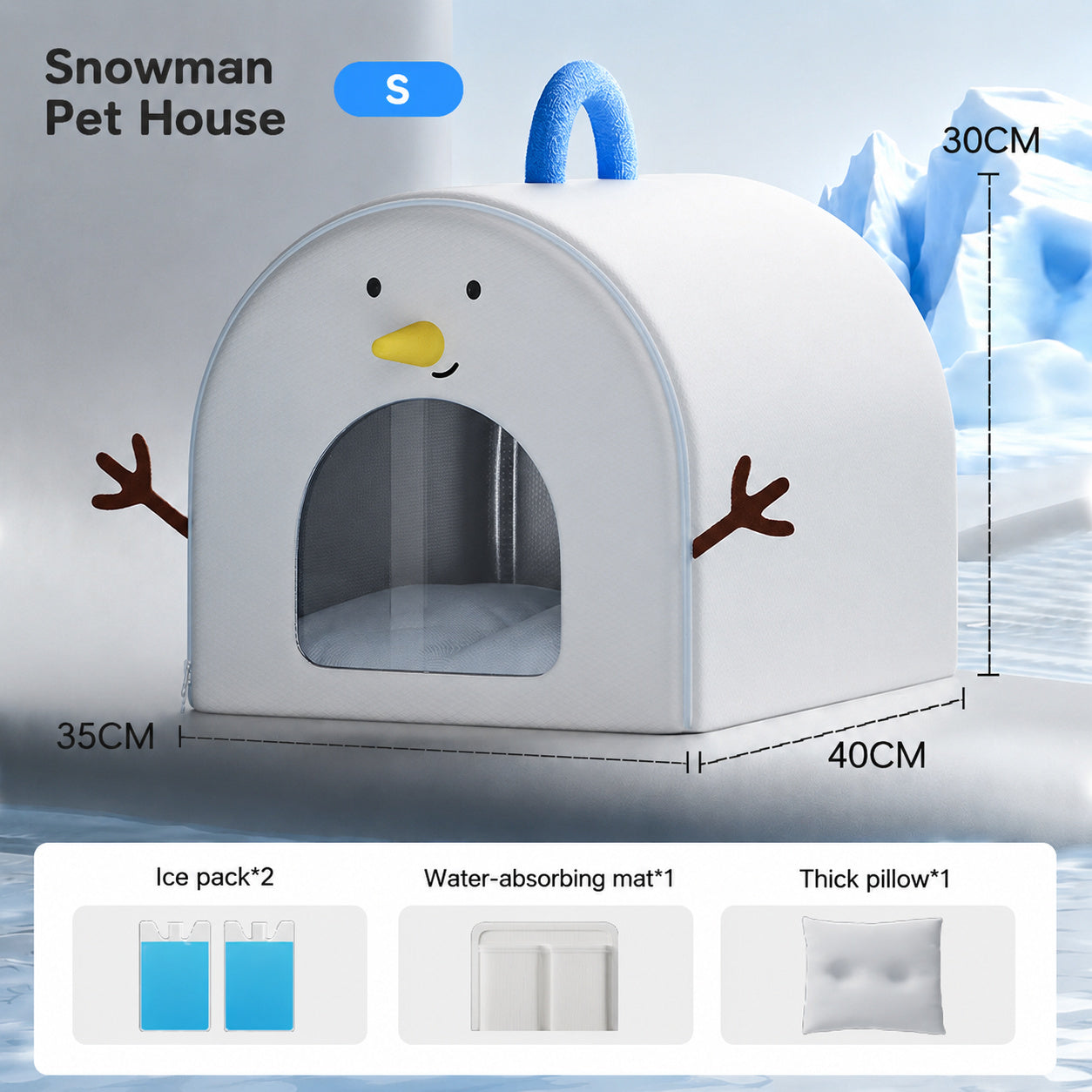 Snowman Cat AC Cabin