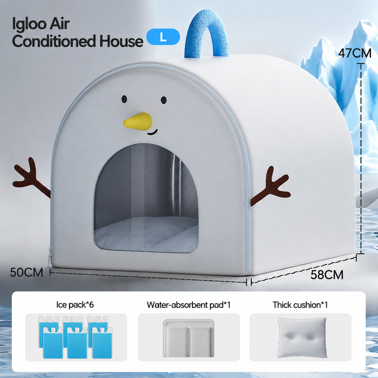 Snowman Cat AC Cabin