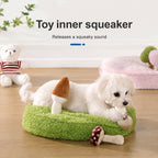 Plush Pet Bed With Crinkle