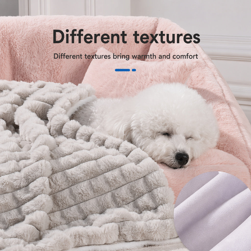 Reversible Faux Fur Pet Blanket