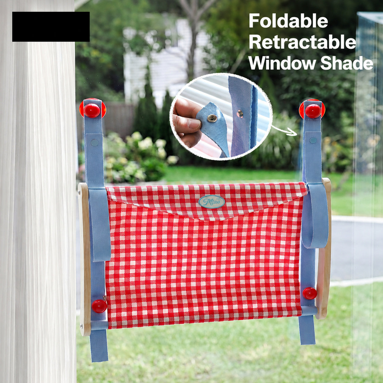 Gingham Window Cat Hammock