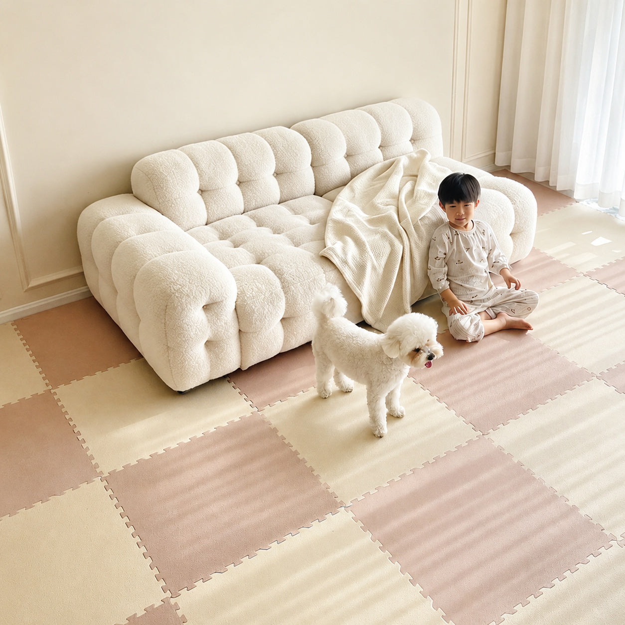 Waterproof Cushioned Pet Floor Tiles