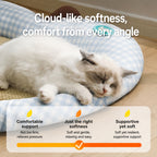 Cooling Blue Gingham Pet Bed