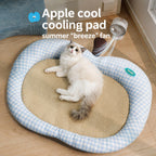 Cooling Blue Gingham Pet Bed
