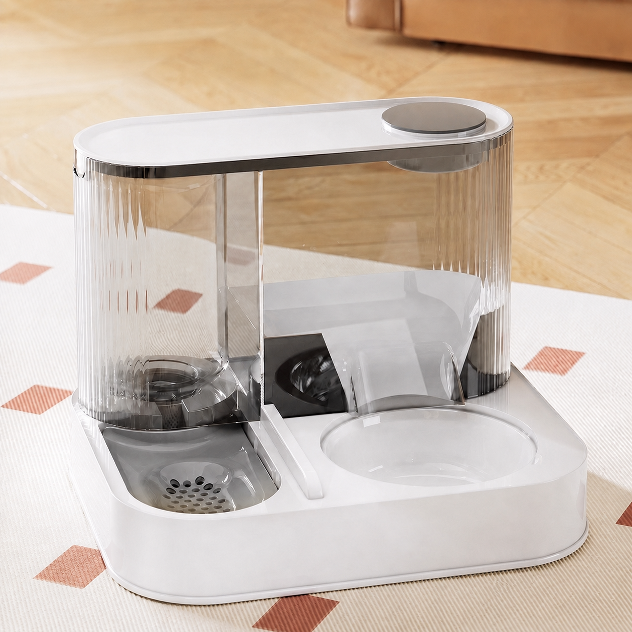 Dual Pet Feeder Fountain