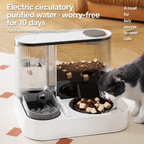 Dual Pet Feeder Fountain