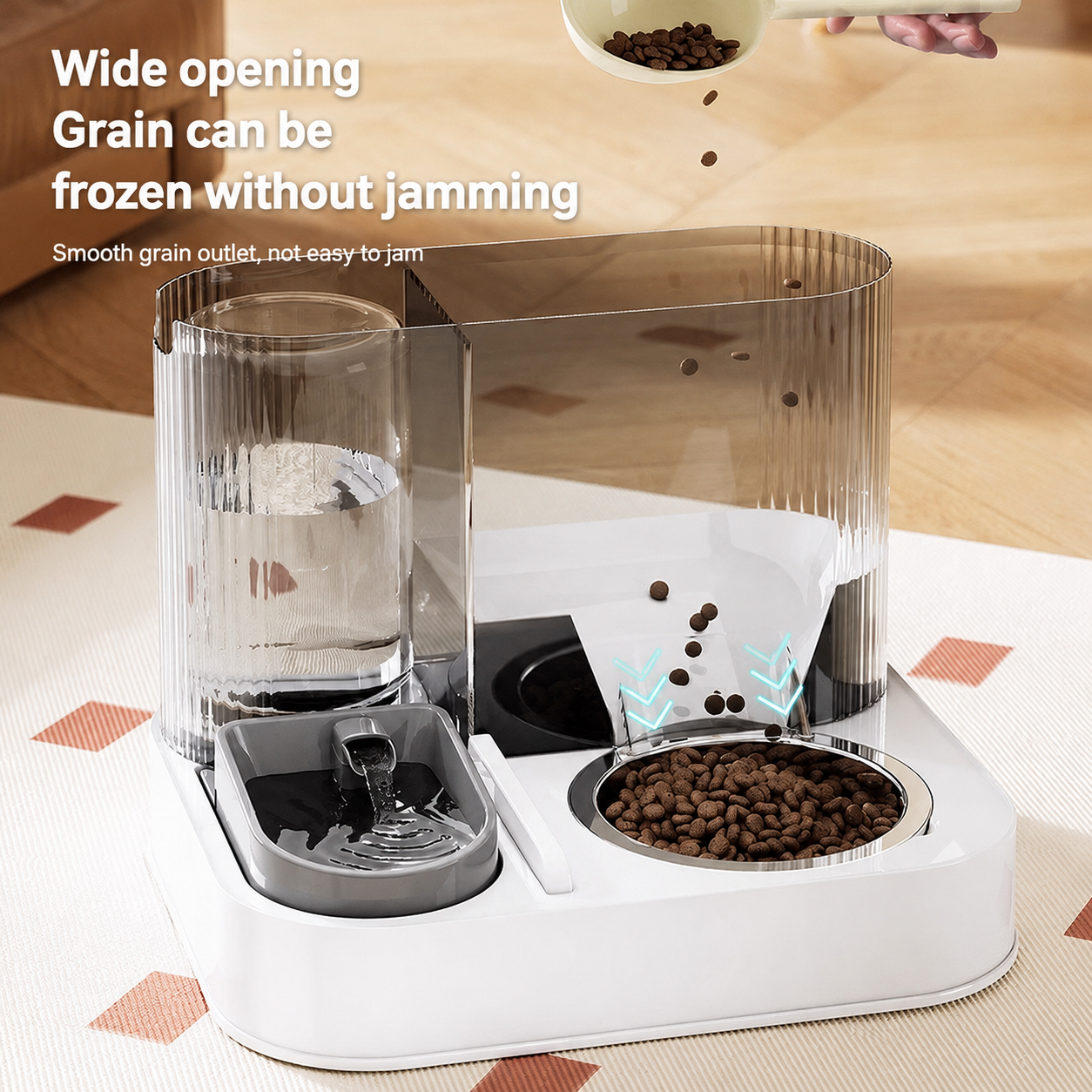 Dual Pet Feeder Fountain