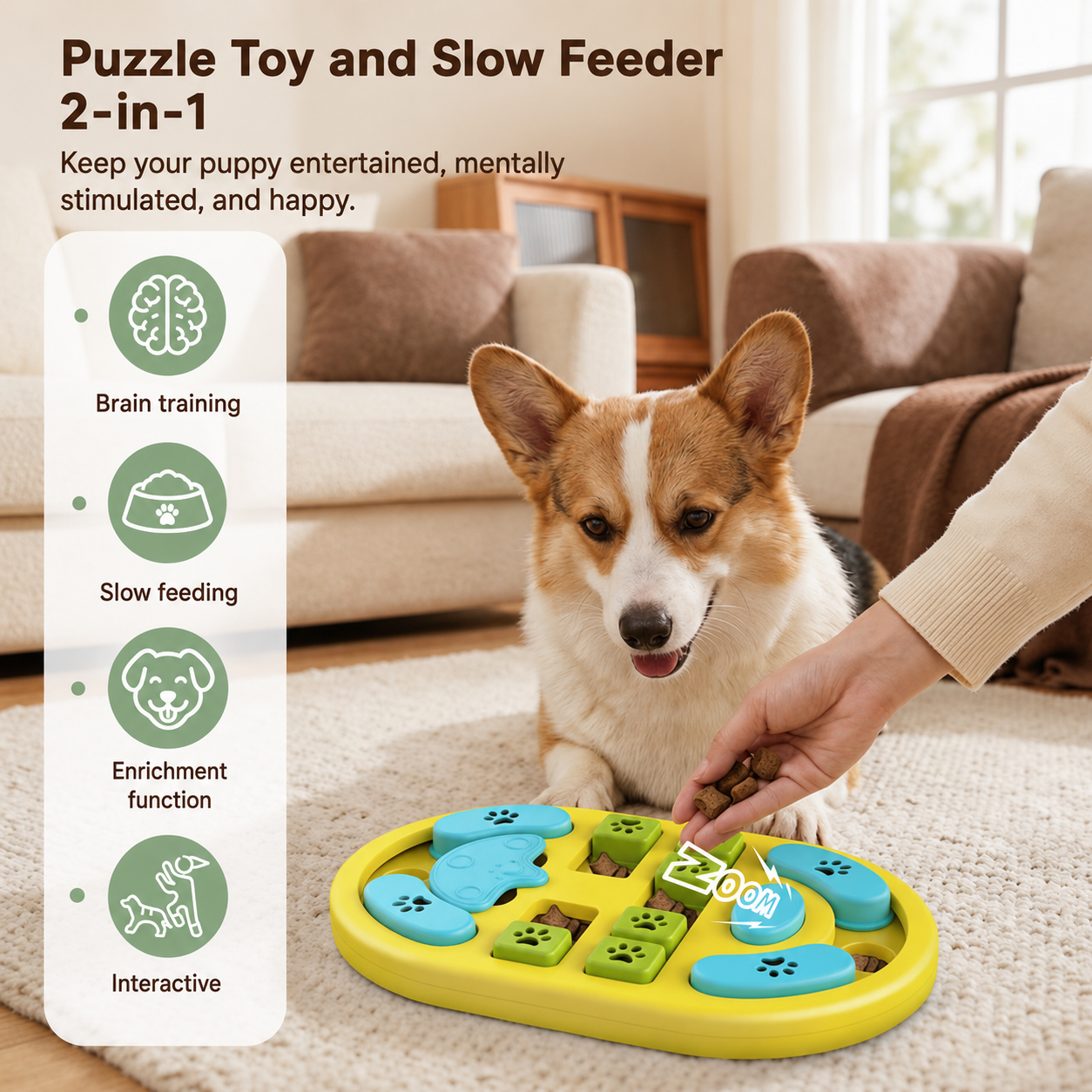 Interactive Slow Feeder Bowl