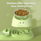 Angled Double Bowl Pet Feeder
