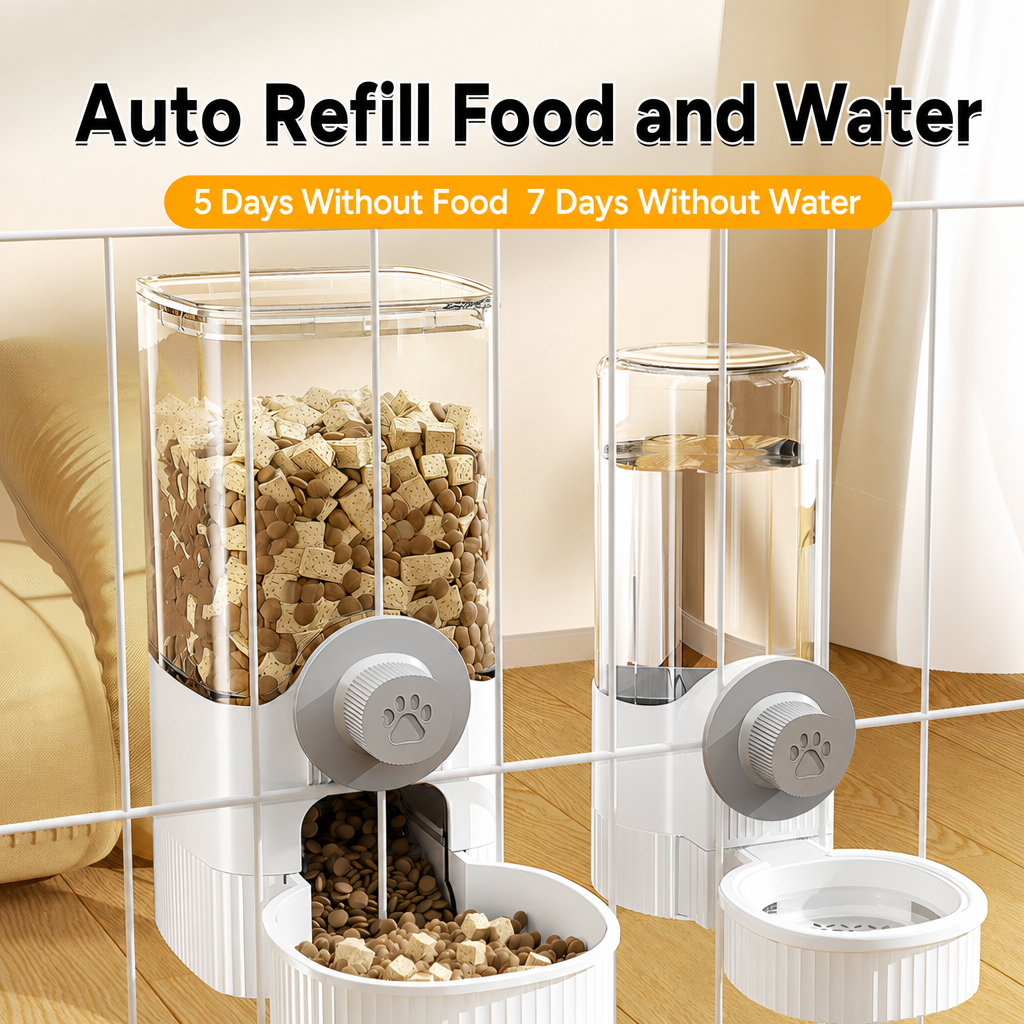 Pet Fountain With Hanging Bowl