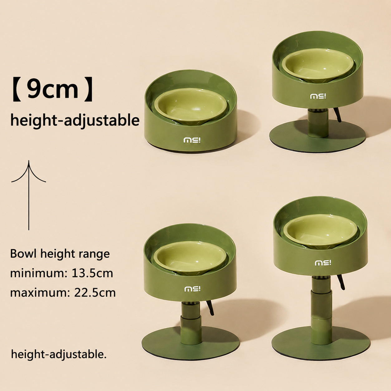 Adjustable Tilted Ceramic Bowl
