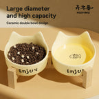 Ceramic Double Bowl Stand