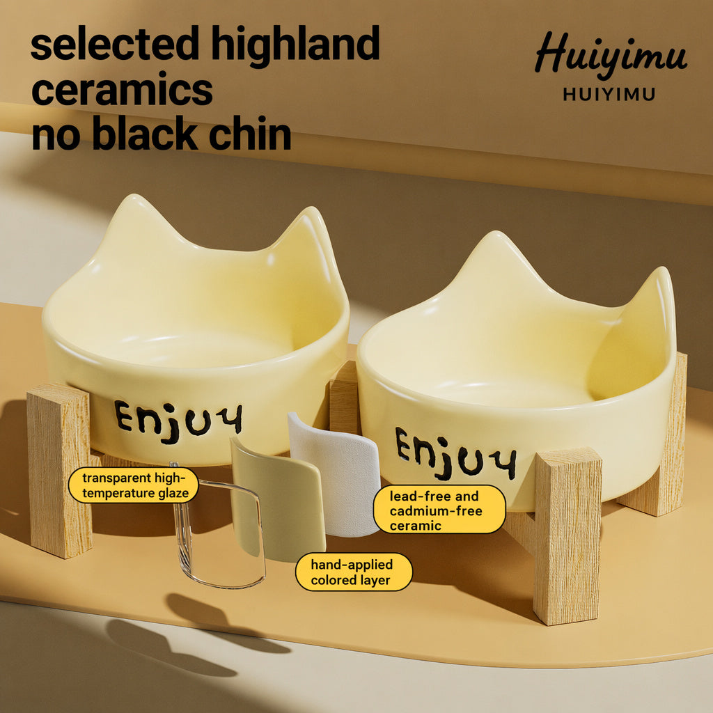 Ceramic Double Bowl Stand