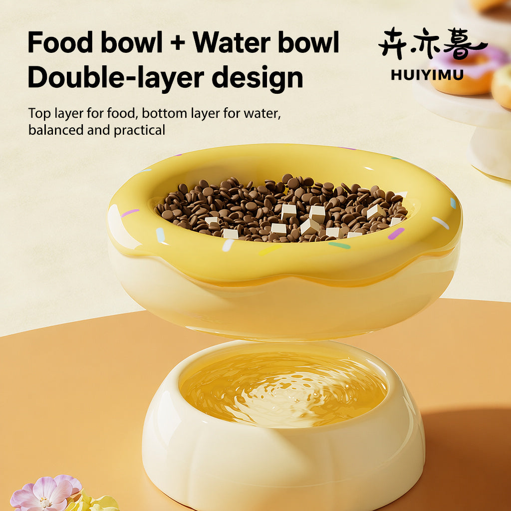 Ceramic Two-tier Cat Bowl