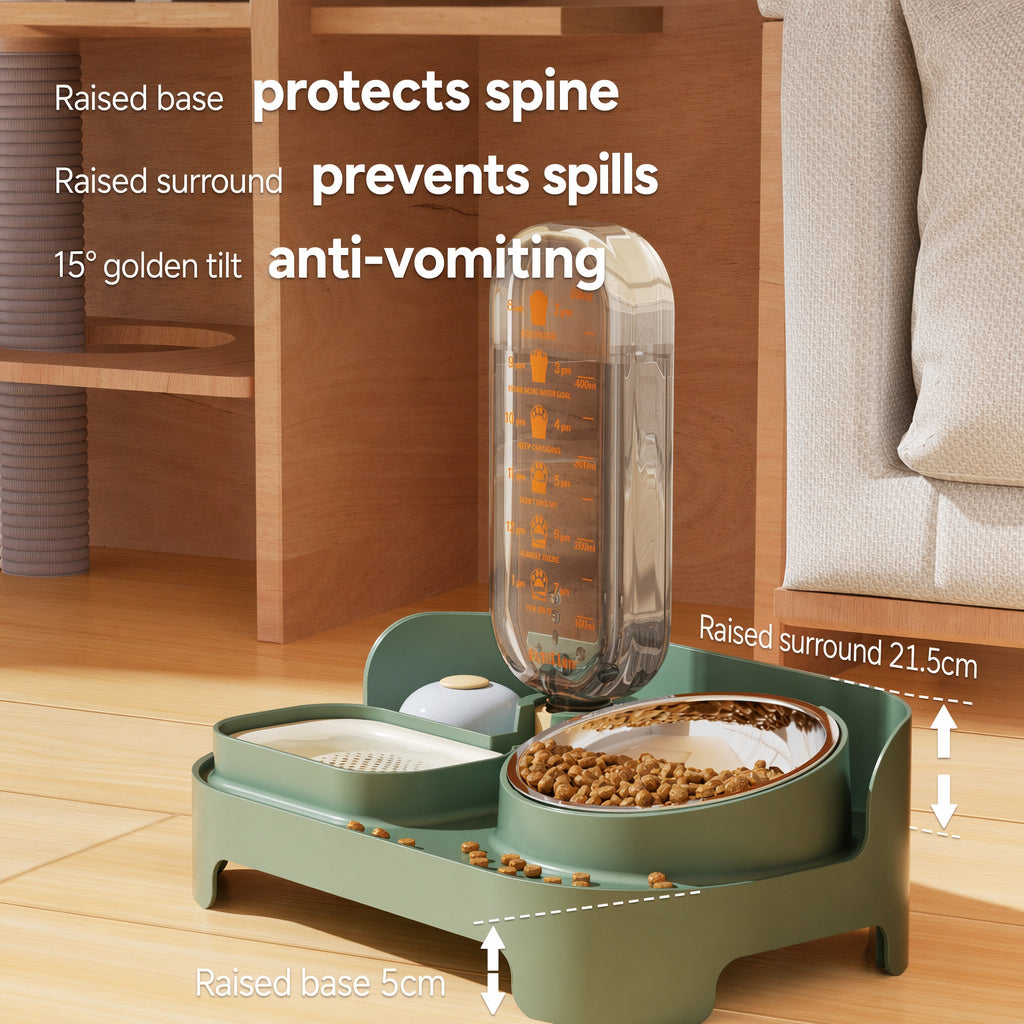 Morandi Dual-bowl Feeder Waterer