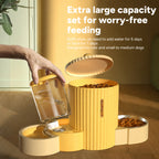 Column Pet Feeder Fountain